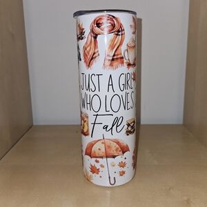 Fall-Themed Tumbler with Autumn Design